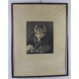 Lady Charlotte Grenville, 19th century artist proof print, framed but without glass (a/f) size