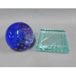 Caithness Glass 'Strange Brew' paperweight and a Victorian desk paperweight (2)