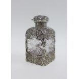 Victorian silver mounted and cut glass scent bottle, William Comyns, London 1894, 14cm high