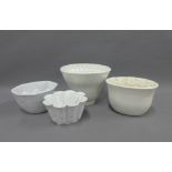 Four various pottery jelly moulds to include Copeland and Shelley, tallest 16cm (4)