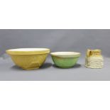 T.G Green 'Gripstand' mixing bowl, another smaller and a stoneware jug, largest 36cm (3)