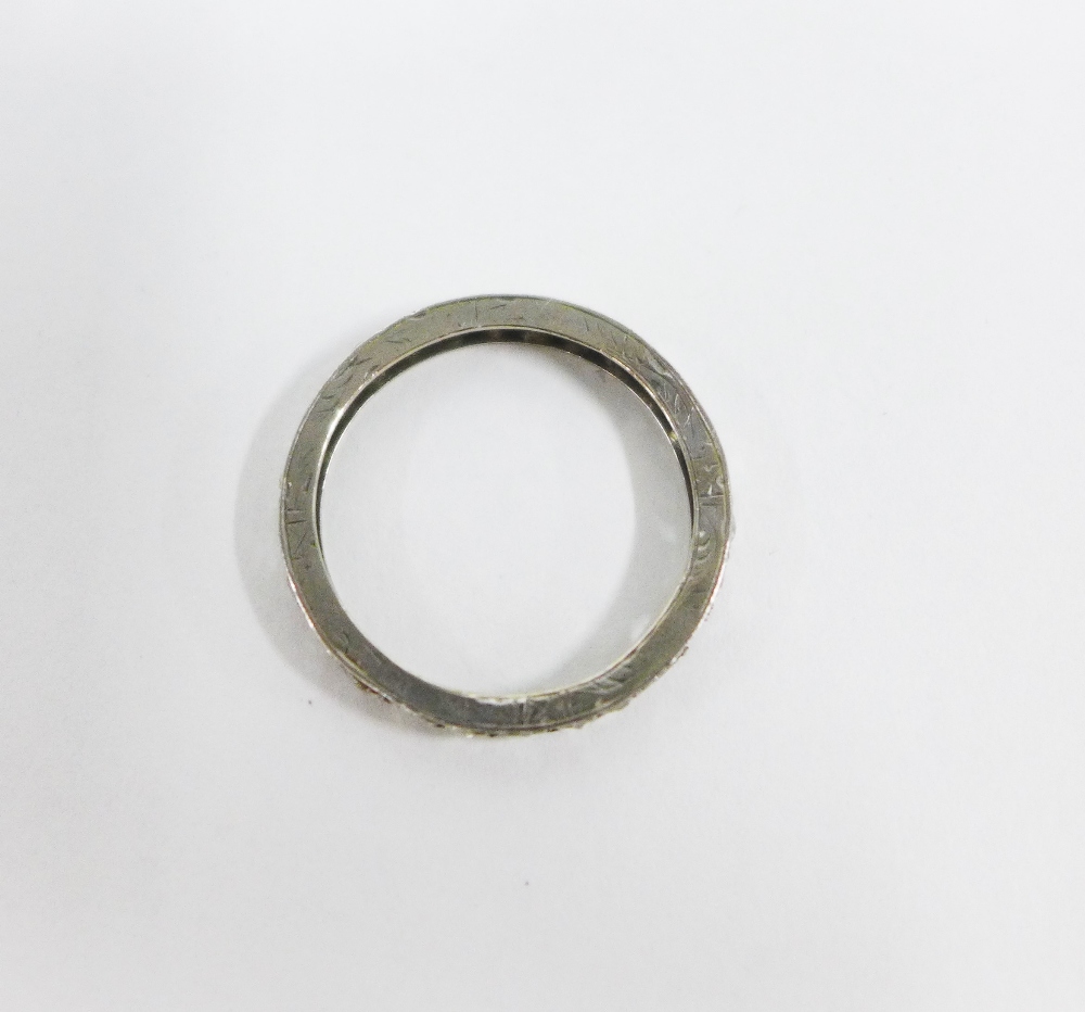 Early 20th century diamond set eternity ring (one stone lacking) UK ring size O - Image 3 of 4