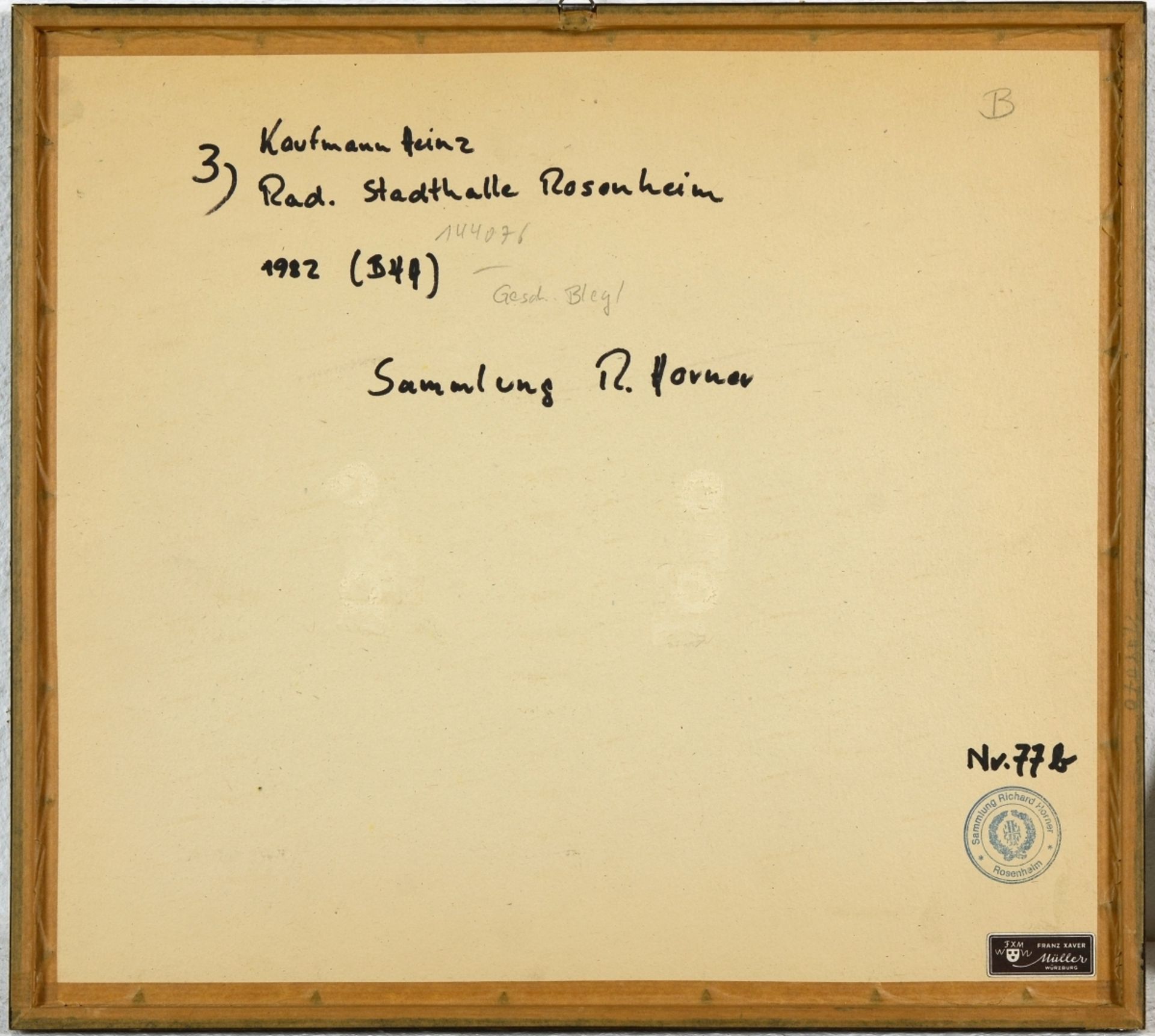 Kaufmann, Heinz | 1932 Offenburg - 2014 Rosenheim - Bild 3 aus 3