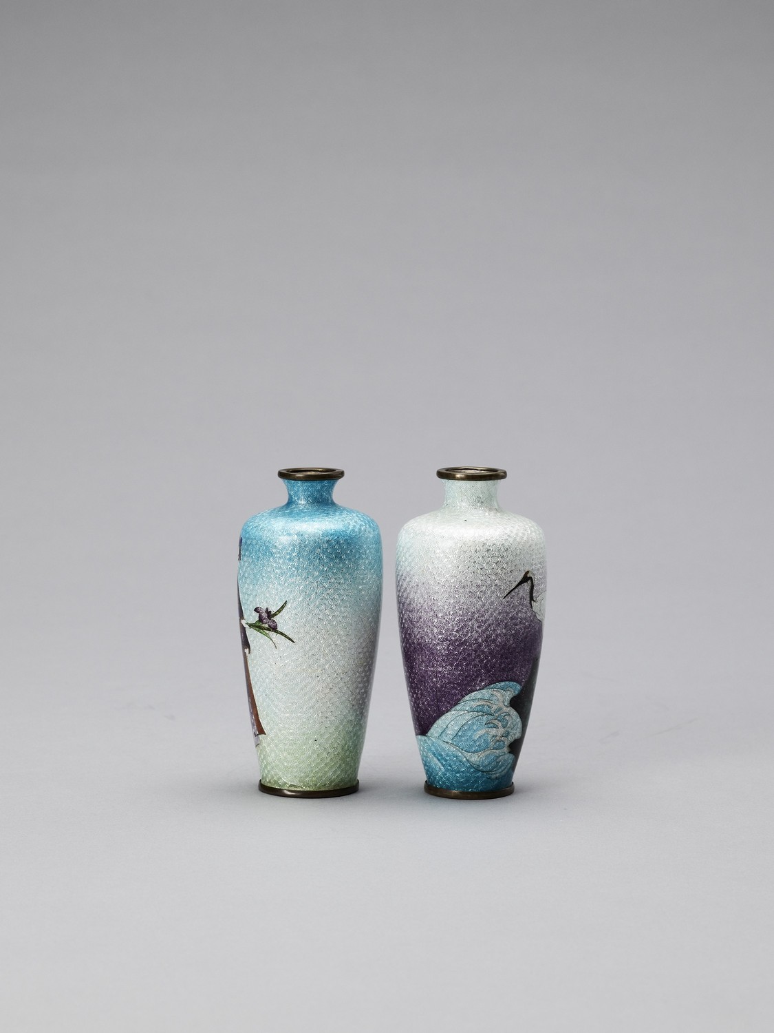 TWO CLOSONNÉ VASES - Image 4 of 6