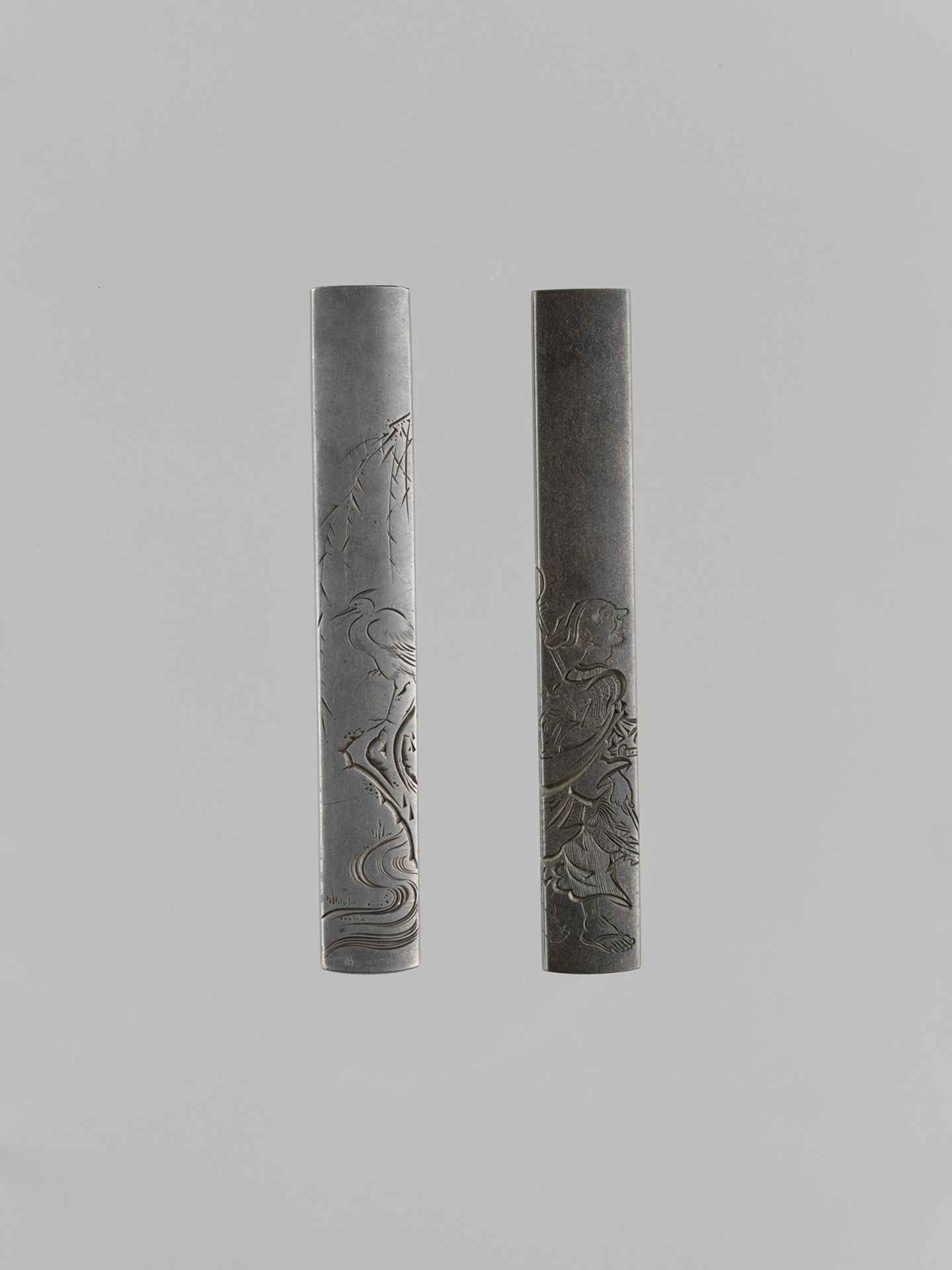 TWO YOKOYA SCHOOL SILVER KOZUKA AND ONE SENTOKU KOZUKA - Image 6 of 9