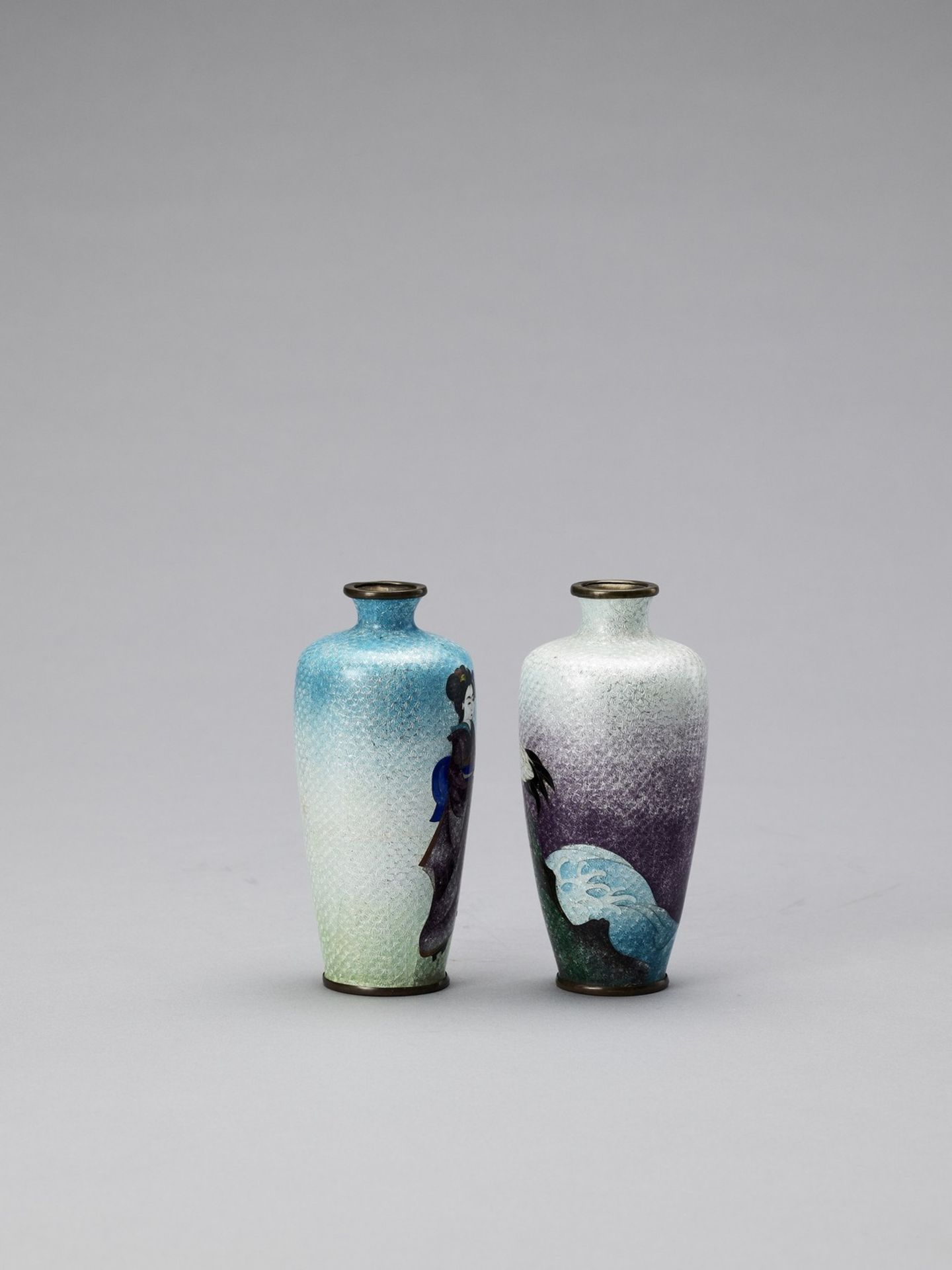 TWO CLOSONNÉ VASES - Image 2 of 6