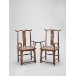 A PAIR OF YOKEBACK ARMCHAIRS, SICHUTOU GUANMAOYI