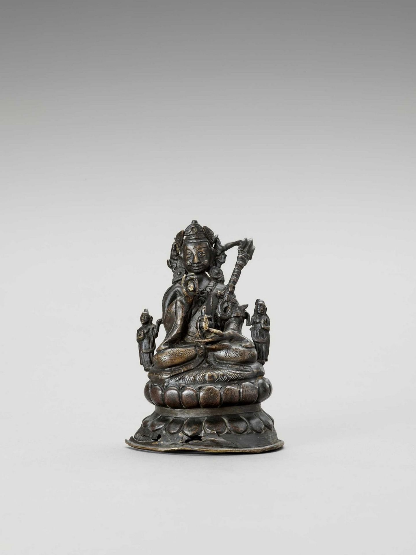 A NEPALESE BRONZE FIGURE OF PADMASAMBHAVA