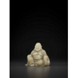 A SOAPSTONE CARVING OF BUDAI, 18TH CENTURY
