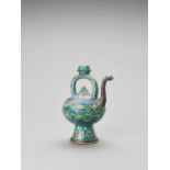 A CLOISONNE ENAMEL EWER, LATE QING