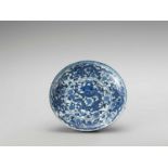 A LARGE BLUE AND WHITE PORCELAIN ‘DRAGON’ CHARGER