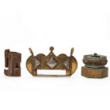LOT OF TWO CHINESE PADLOCKS AND AN OPIUM LIGHT, QING DYNASTY
