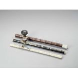 THREE OPIUM PIPES, LATE QING TO REPUBLIC