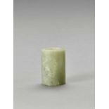 A CELADON JADE CYLINDER, QING