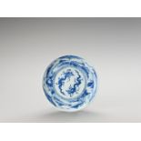 A BLUE AND WHITE PORCELAIN ‘DRAGON’ PLATE