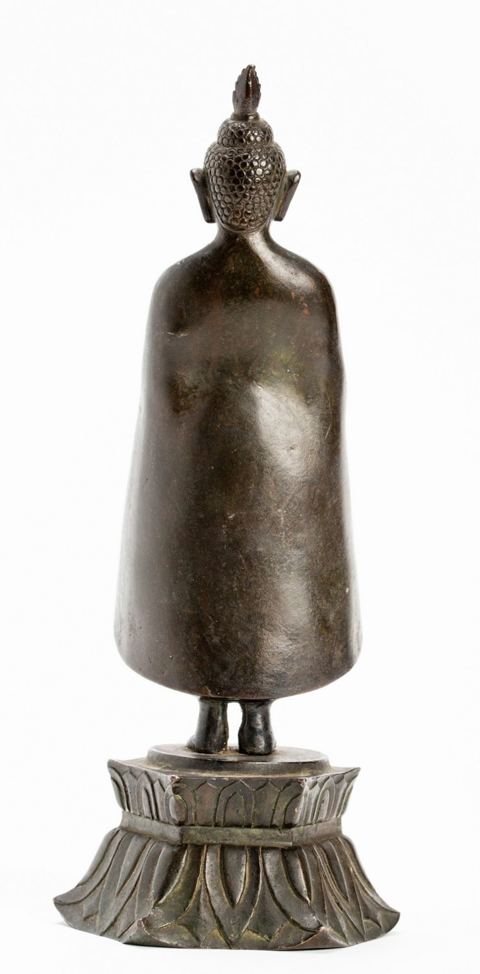 A BRONZE FIGURE OF A STANDING BUDDHA - Image 5 of 6
