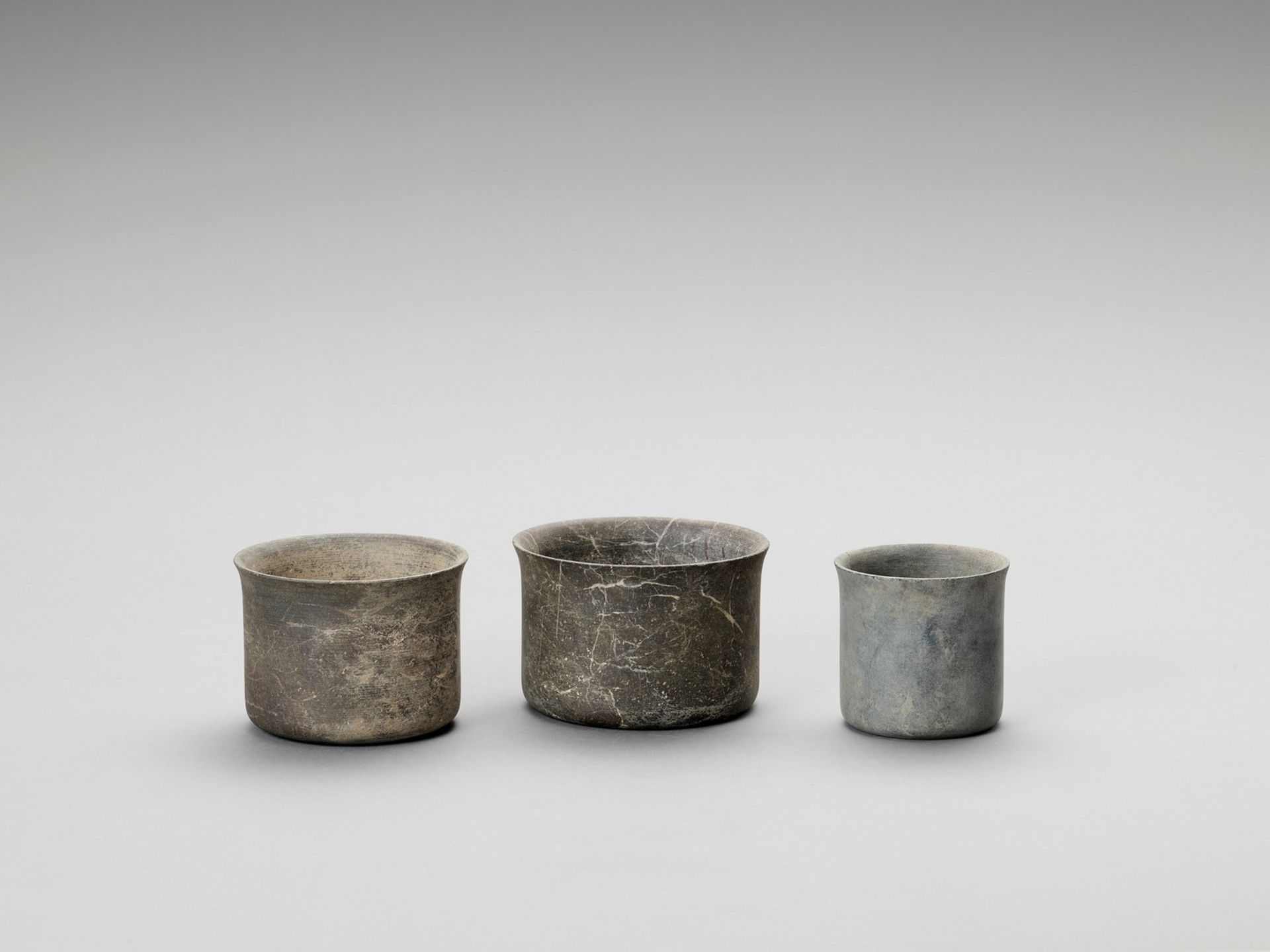 THREE ANCIENT KIRMAN STONE VESSELS - Image 2 of 4