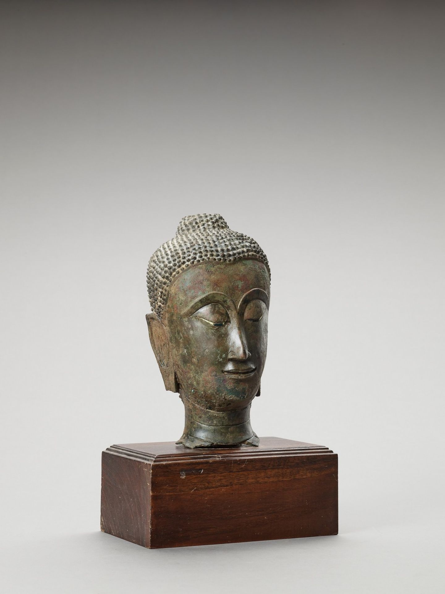 A BRONZE BUDDHA HEAD, AYUTTHAYA - Image 7 of 7