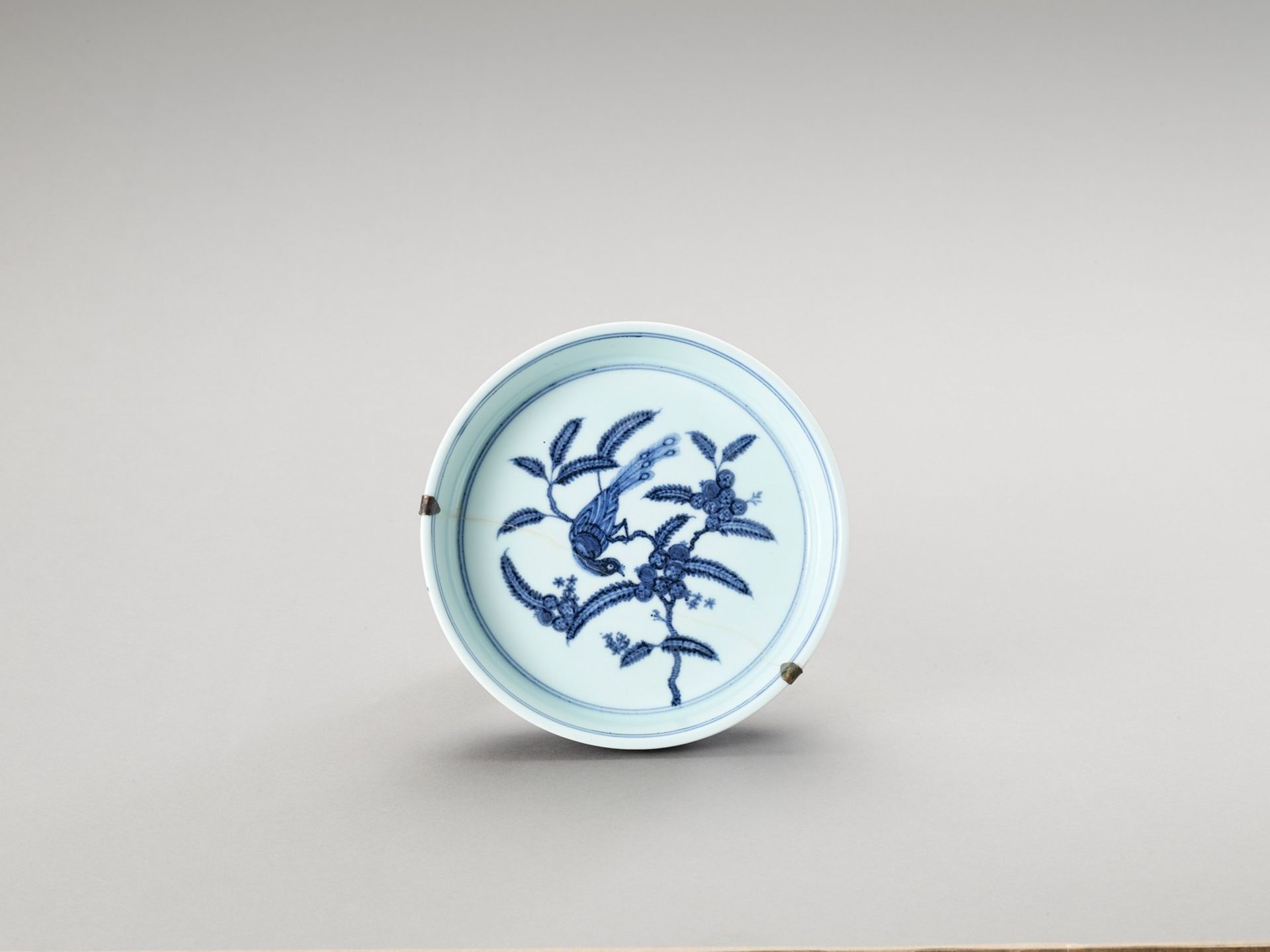 A DEP BLUE AND WHITE PORCELAIN PLATE