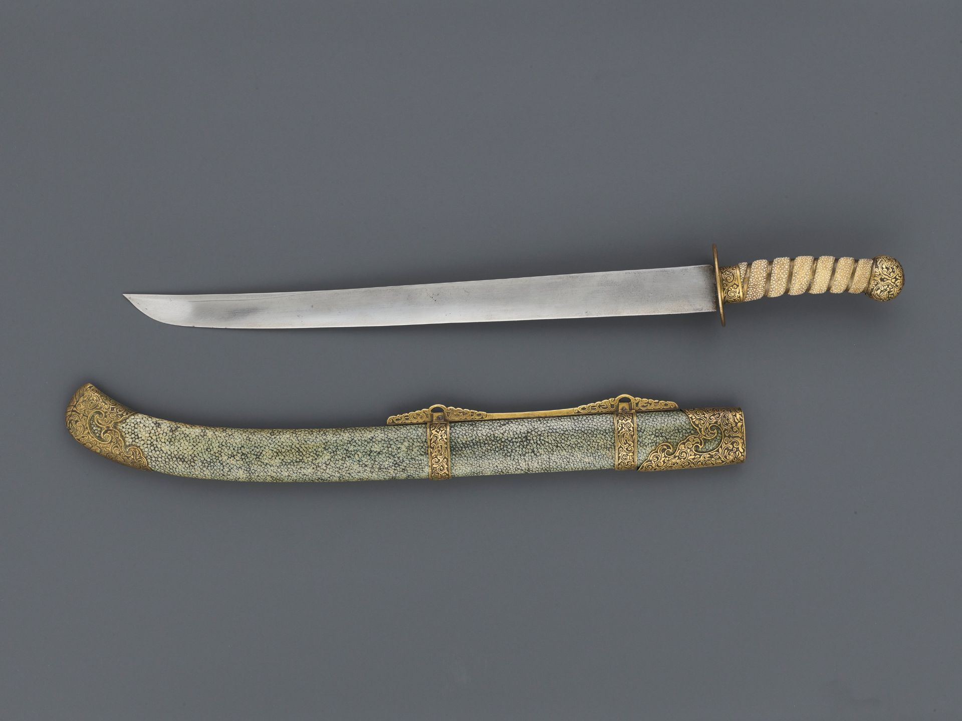 A CEREMONIAL SWORD AND SCABBARD, QING DYNASTY - Image 5 of 7