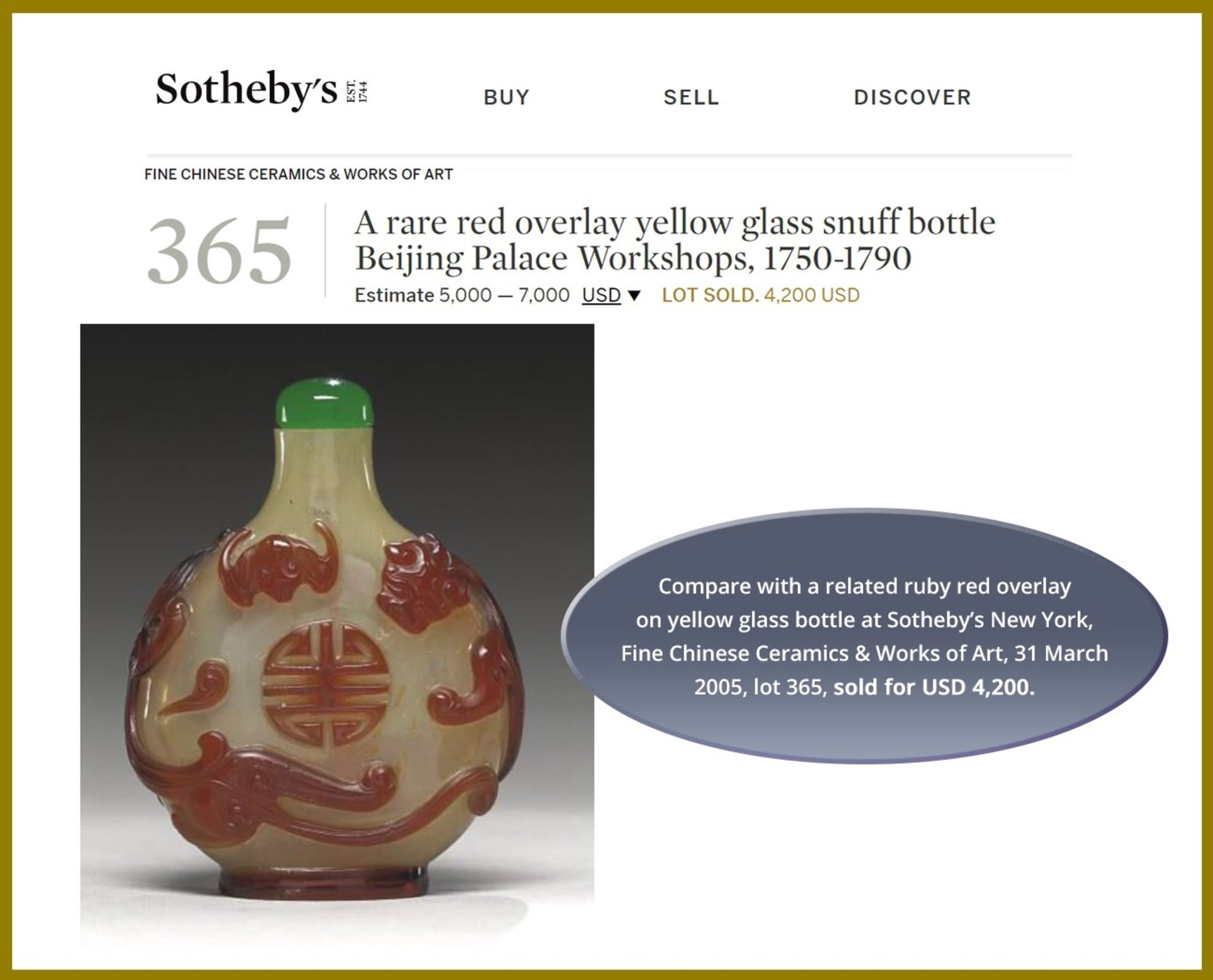 AN IMPERIAL 'CHILONG AND LINGZHI' OVERLAY GLASS SNUFF BOTTLE, 18TH CENTURY - Bild 5 aus 7