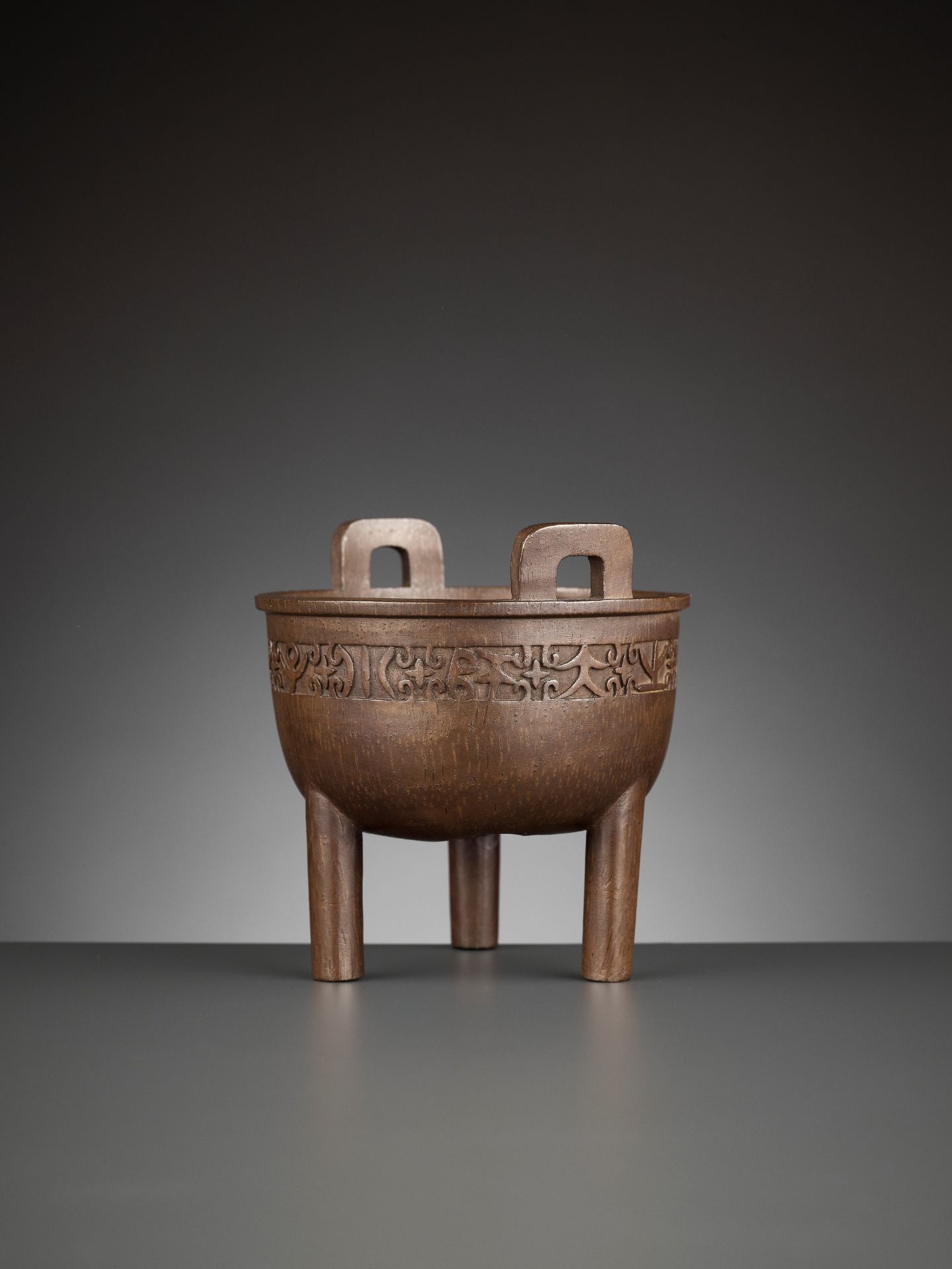 A SUPERB ARCHAISTIC DING CENSER BY KANO TESSAI, DATED 1914 - Image 8 of 12