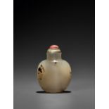 A SHADOW AGATE SNUFF BOTTLE, QING DYNASTY