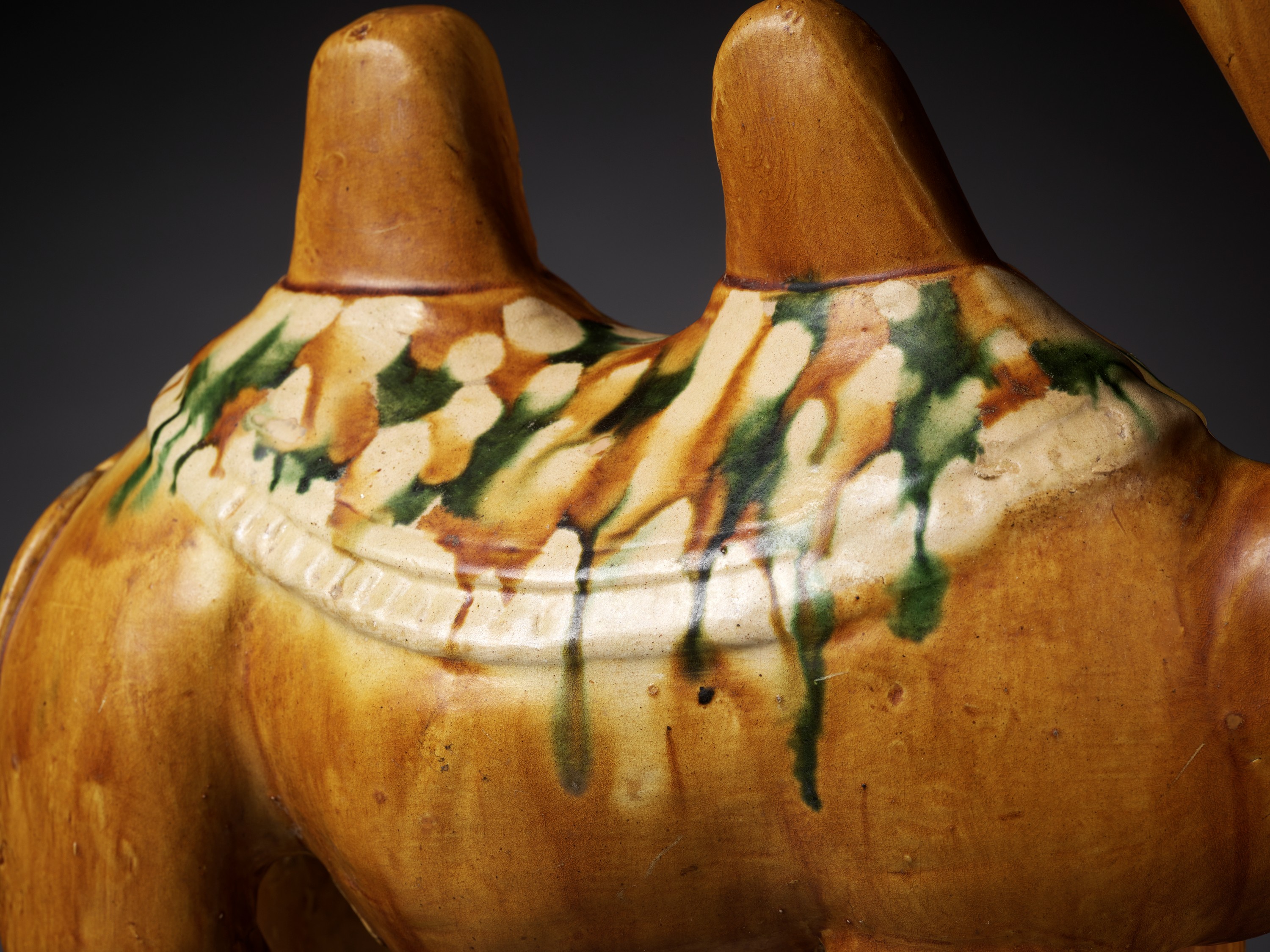 A SANCAI-GLAZED POTTERY FIGURE OF A BACTRIAN CAMEL, TANG DYNASTY - Image 11 of 15