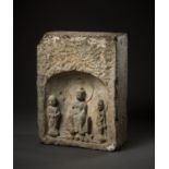 A MONUMENTAL LIMESTONE BUDDHIST STELE, TANG DYNASTY