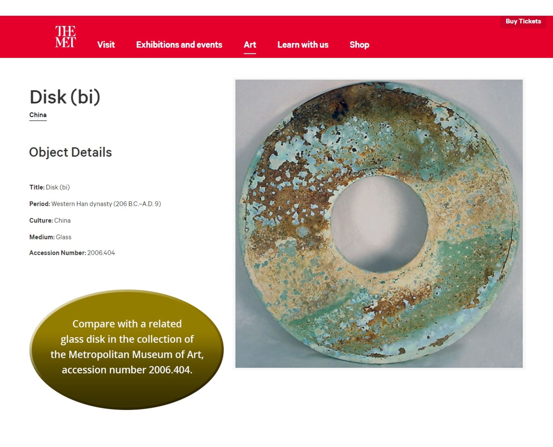 AN AQUAMARINE GREEN GLASS BI DISK, HAN DYNASTY - Image 8 of 8