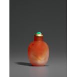 A CARNELIAN SNUFF BOTTLE, QING DYNASTY