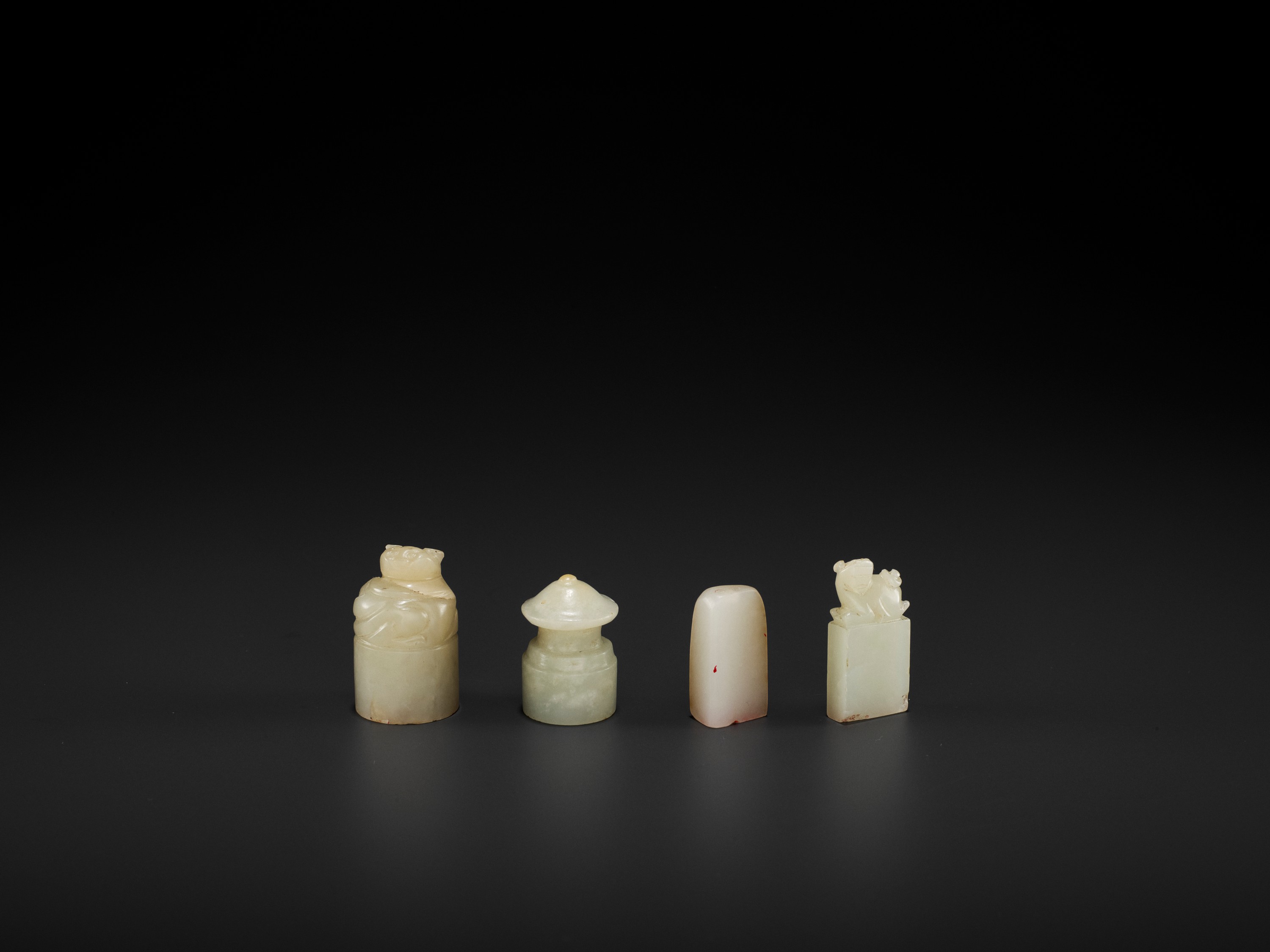 FOUR JADE SEALS, ONE WITH 'SUPREME HARMONY', MID-QING TO REPUBLIC - Image 2 of 8