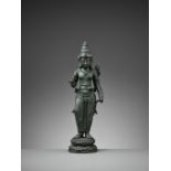 A JAVANESE BRONZE FIGURE OF AVALOKITESHVARA, 9TH-10TH CENTURY