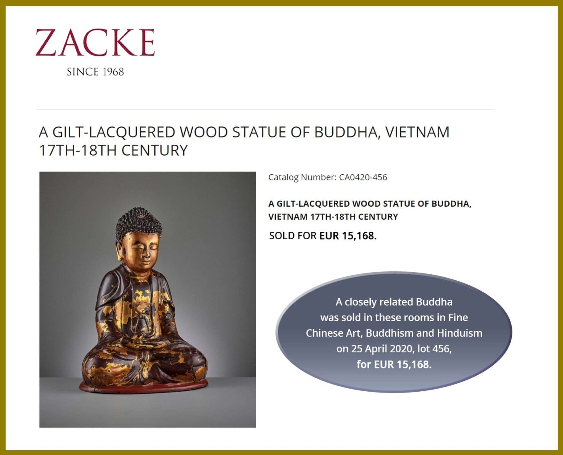 A VIETNAMESE GILT-LACQUERED WOOD STATUE OF BUDDHA - Image 3 of 10