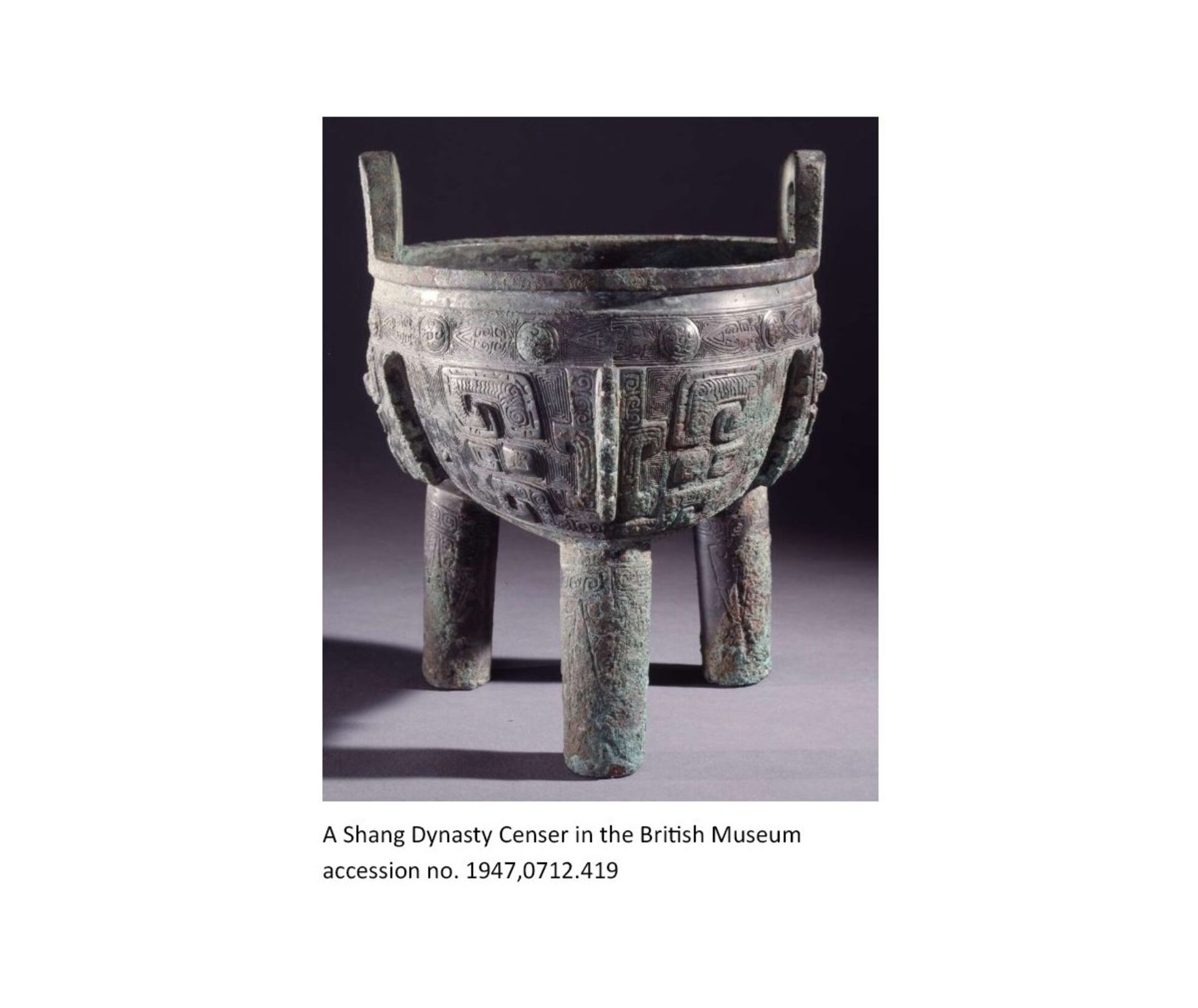 A SUPERB ARCHAISTIC DING CENSER BY KANO TESSAI, DATED 1914 - Image 5 of 12