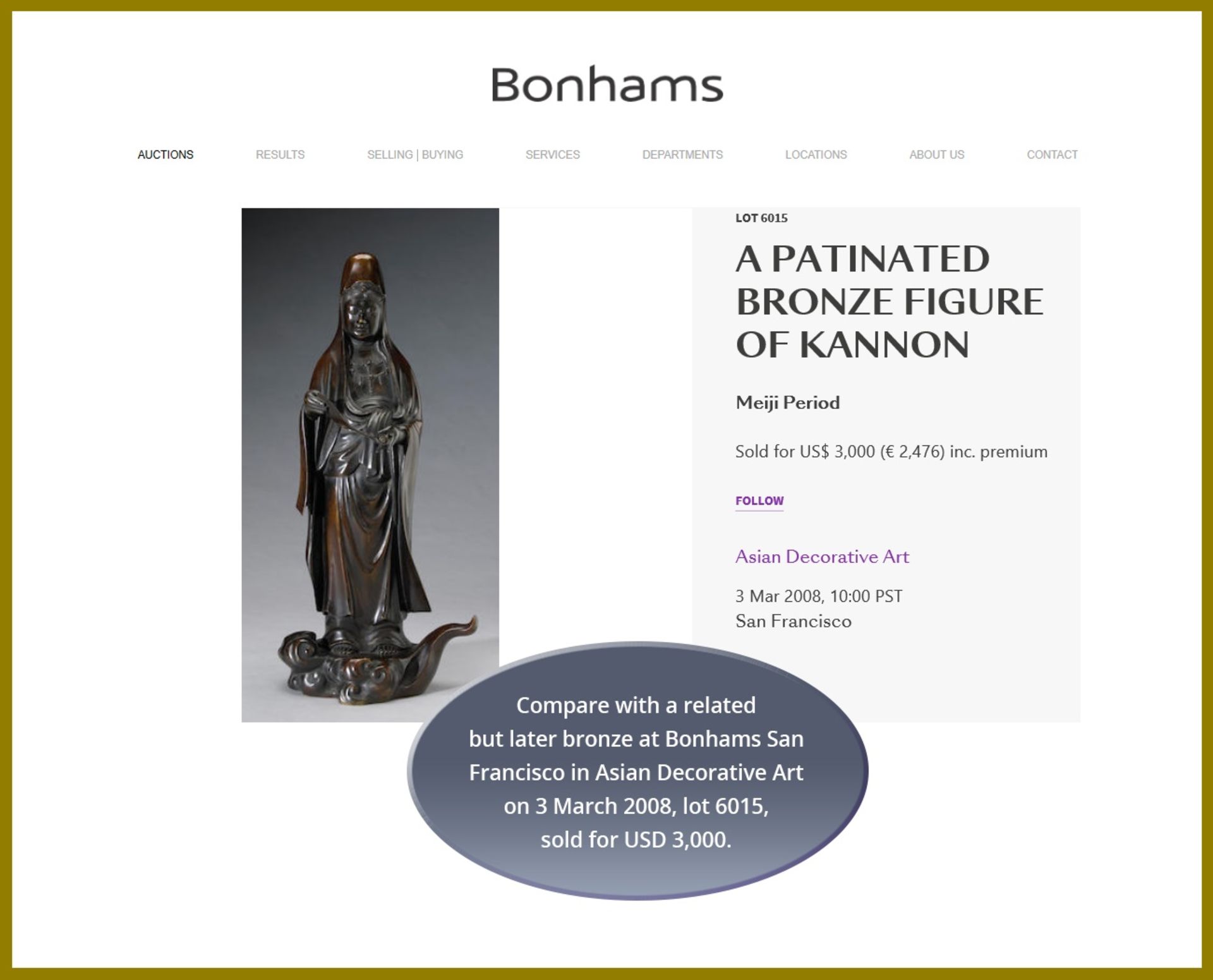 A JAPANESE BRONZE FIGURE OF KANNON, EDO PERIOD - Image 4 of 9