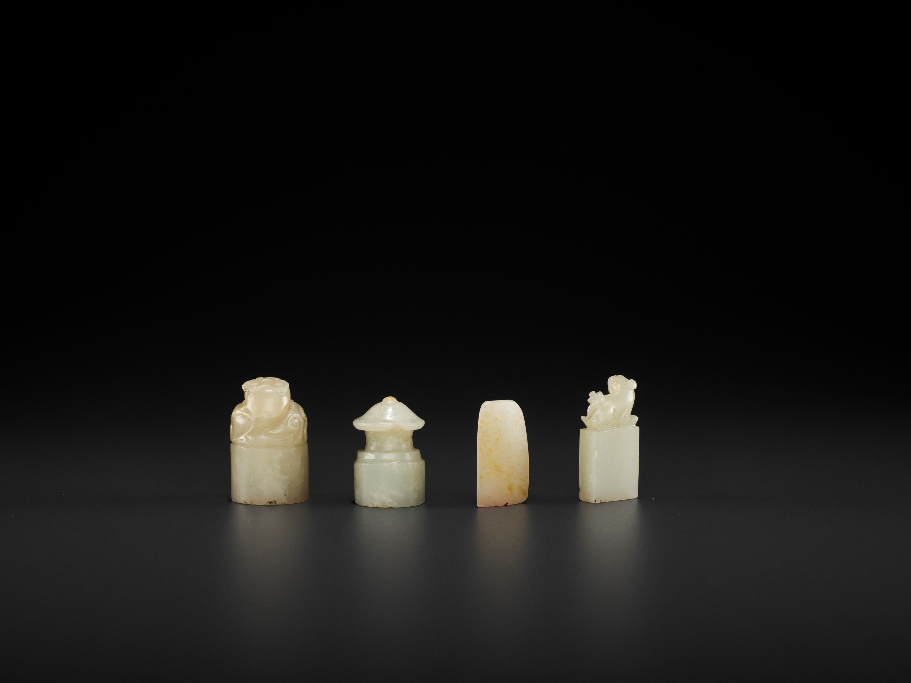 FOUR JADE SEALS, ONE WITH 'SUPREME HARMONY', MID-QING TO REPUBLIC - Image 7 of 8