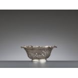 A SILVER REPOUSSE 'WEIQI PLAYERS' BOWL BY KWONG MAN SHING