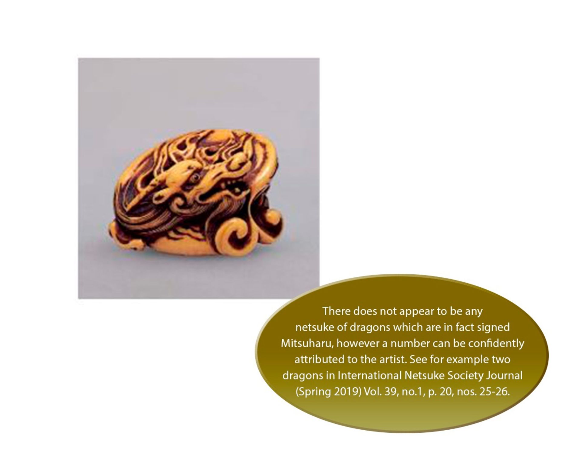 A POWERFUL IVORY NETSUKE OF A DRAGON, ATTRIBUTED TO MITSUHARU - Image 9 of 10