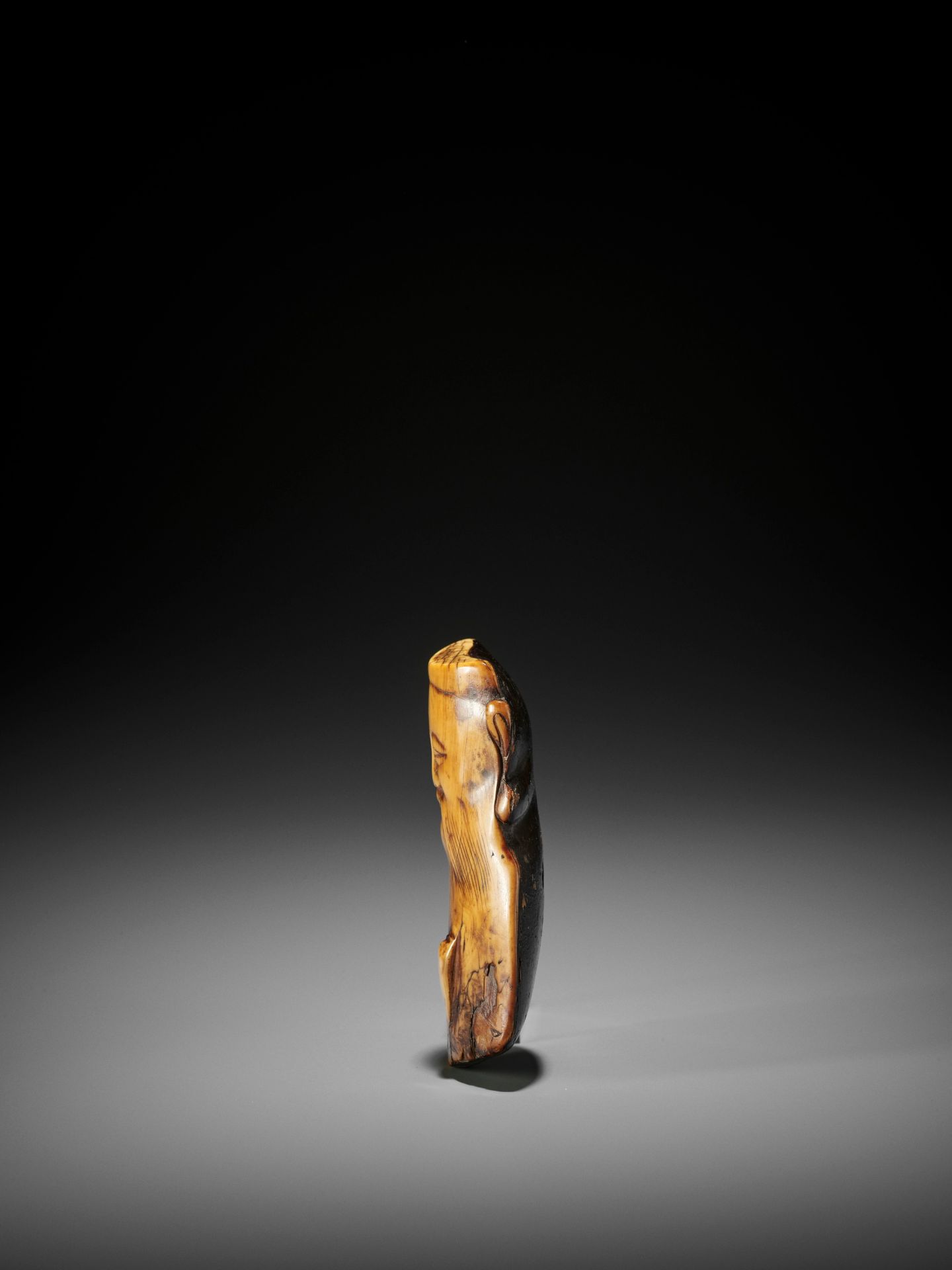AN IVORY FRAGMENT OF A CHINESE SAGE RE-PURPOSED AS A NETSUKE - Image 4 of 8