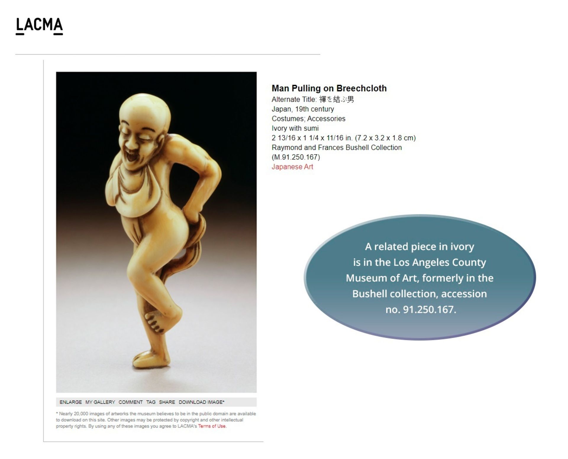 A WOOD NETSUKE OF A NAKED MAN TYING HIS FUNDOSHI - Image 8 of 8