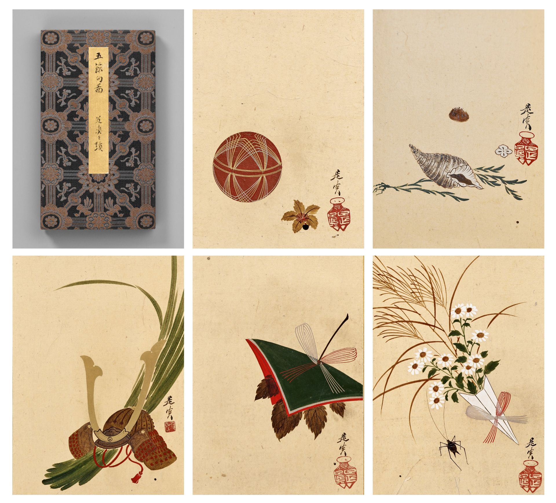 ZESHIN: AN ALBUM OF FIVE LACQUER PAINTINGS