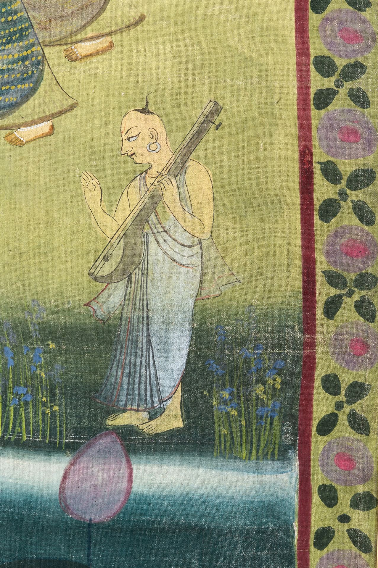 A LARGE AND FINE PICHWAI PAINTING OF THE RASA LILA - Image 7 of 8