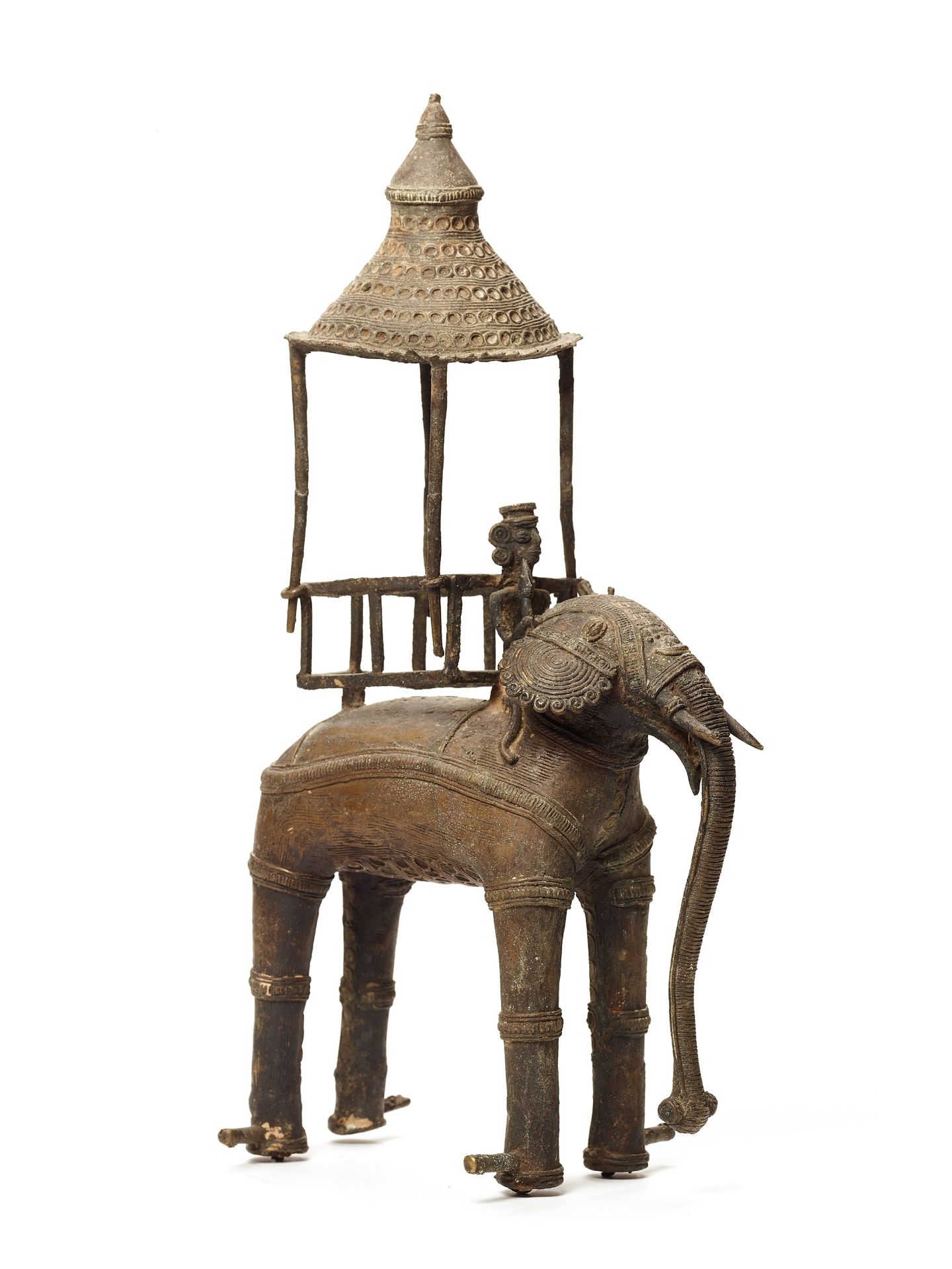 A BASTAR BRONZE OF ELEPHANT WITH HOWDAH - Image 4 of 4