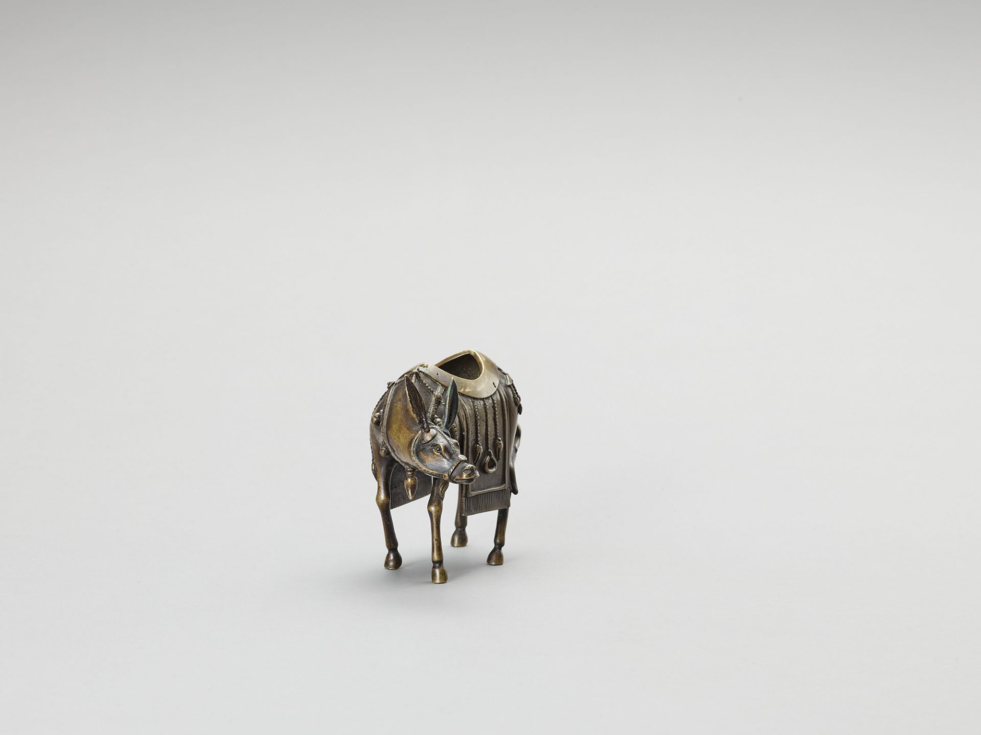 A BRONZE CENSER OF A CAPARISONED MULE - Image 3 of 7