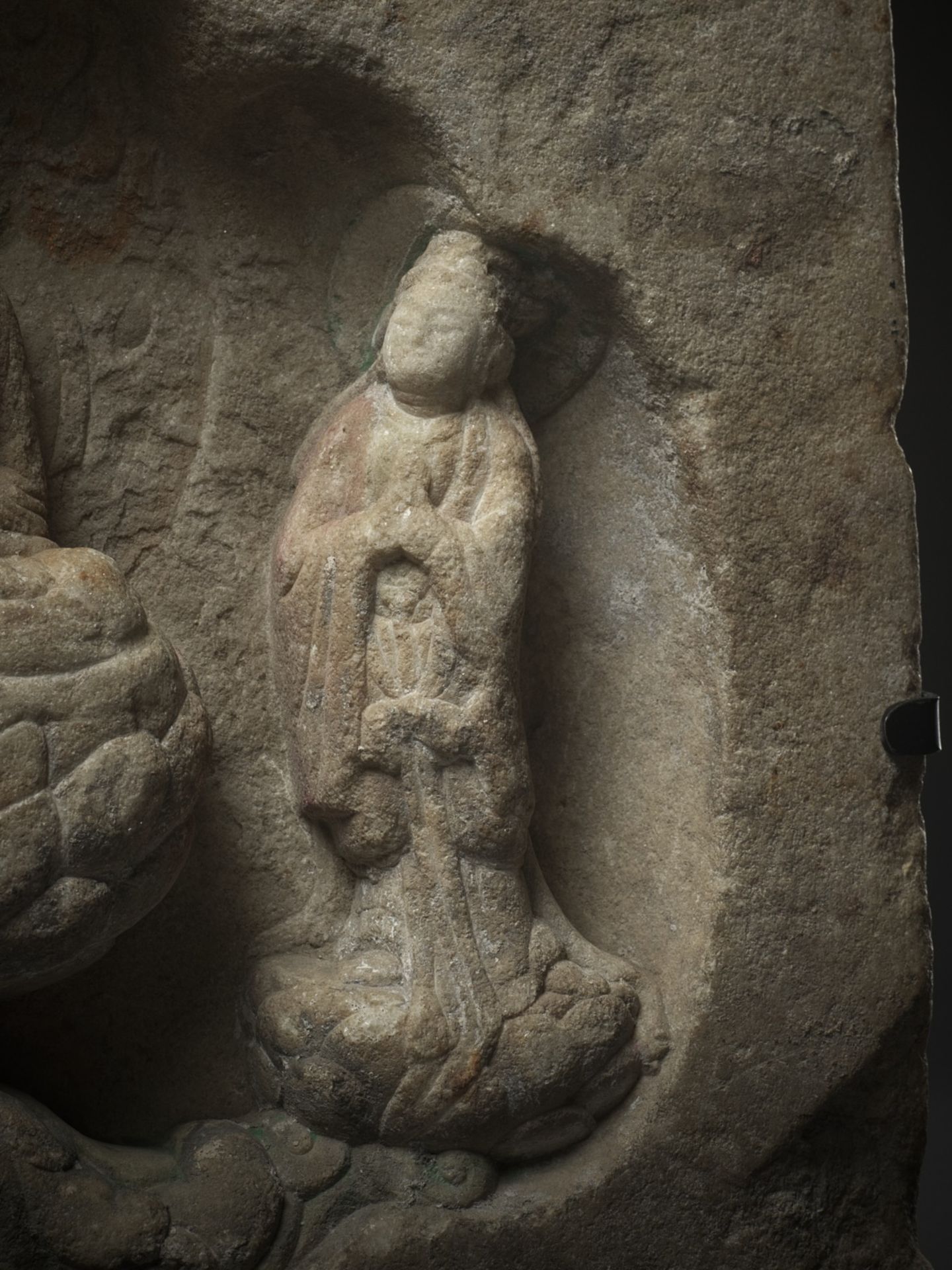 A WHITE MARBLE BUDDHIST STELE, NORTHERN WEI TO NORTHERN QI - Image 10 of 11