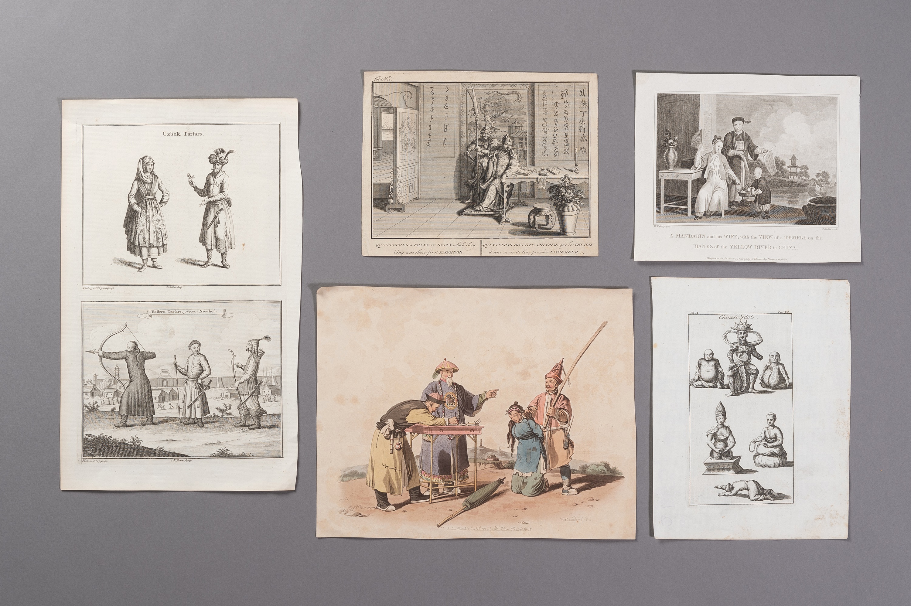 A GROUP OF FIVE EPHEMERA WITH CHINESE SCENES