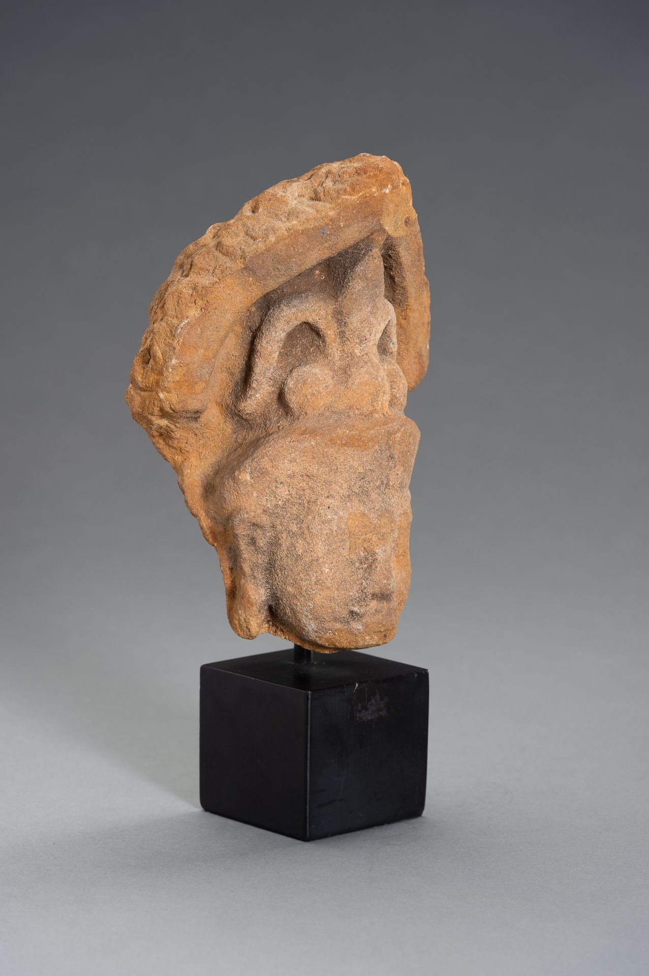 A CHAM THAP MAM STYLE SANDSTONE HEAD OF BUDDHA - Image 7 of 11