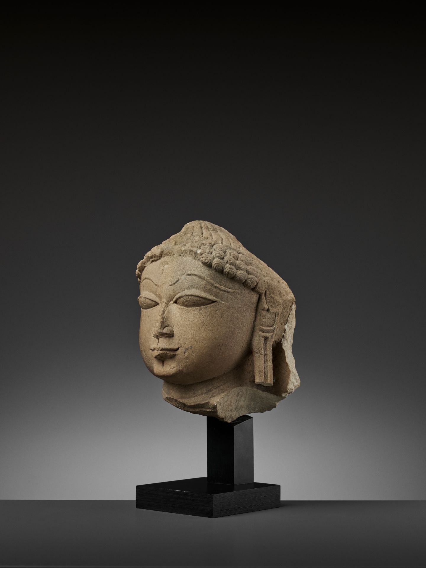A JAIN SANDSTONE HEAD OF A JINA - Image 12 of 13