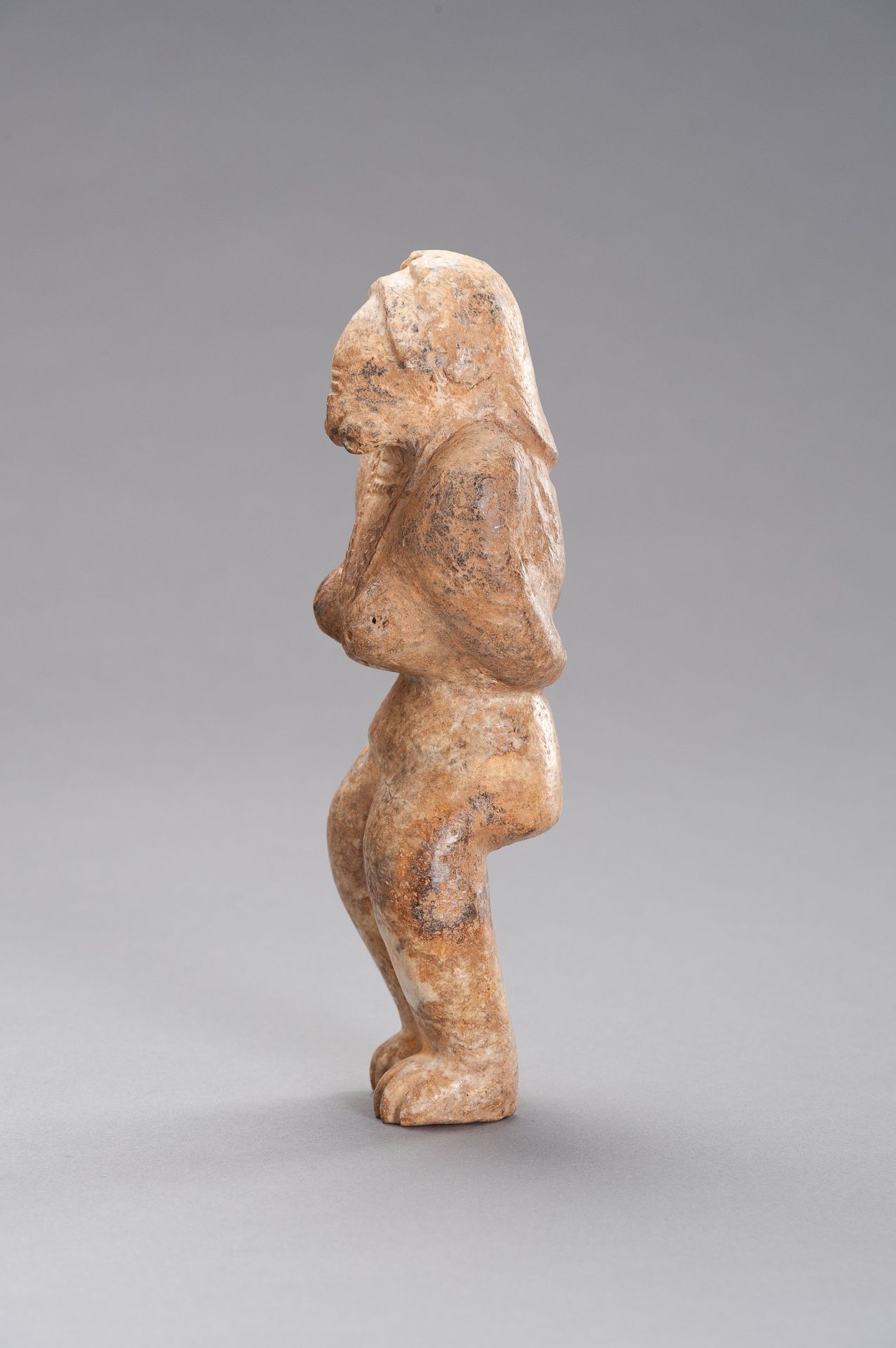 AN INDUS VALLEY STYLE STONE FIGURE OF A FERTILITY GODDESS - Image 3 of 9